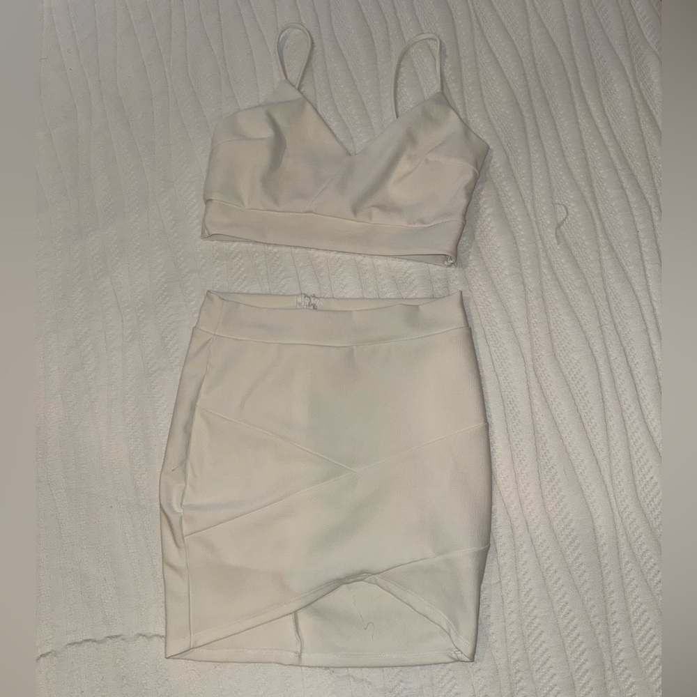 Lucy in the Sky Cream Mini Skirt Set